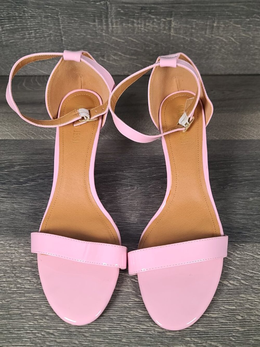Maiernisi Jessi Pale Pink Ankle Strap Kitten High Heels Size 16 - Picture 8 of 12